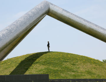 ”Moerenuma Park” a collection of renowned sculptures by Isamu Noguchi