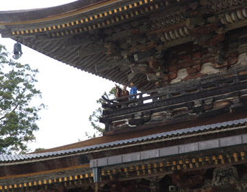 ”Shugendo” of the Mountains of Yoshino. Putting your Hands Together to Pray ”Kinpusen-ji”